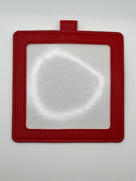 4" Pu Leather Square Needlepoint Finishing Ornament