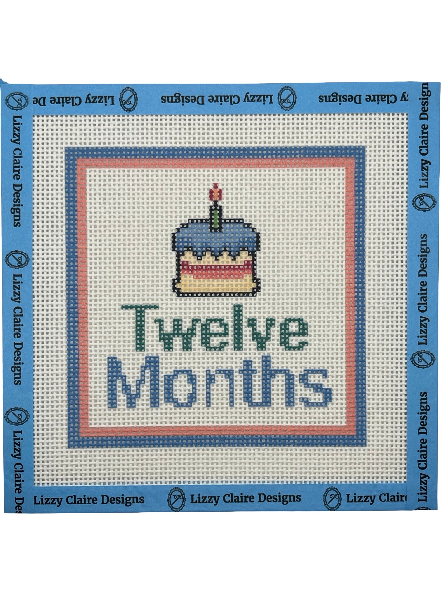 Baby Milestone 12-Months - 13 mesh - 7 x 7 - Needlepoint Canvases