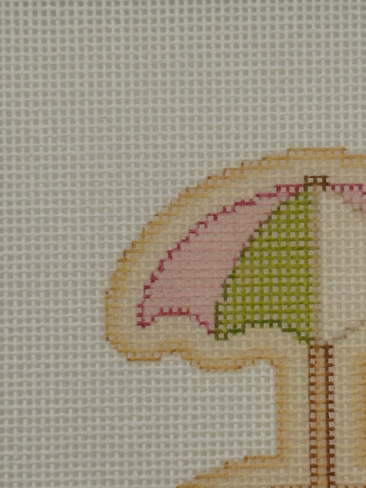 Beach Umbrella - The Royal Icing Collection - 18 mesh - 6 x 6 - Needlepoint Canvas