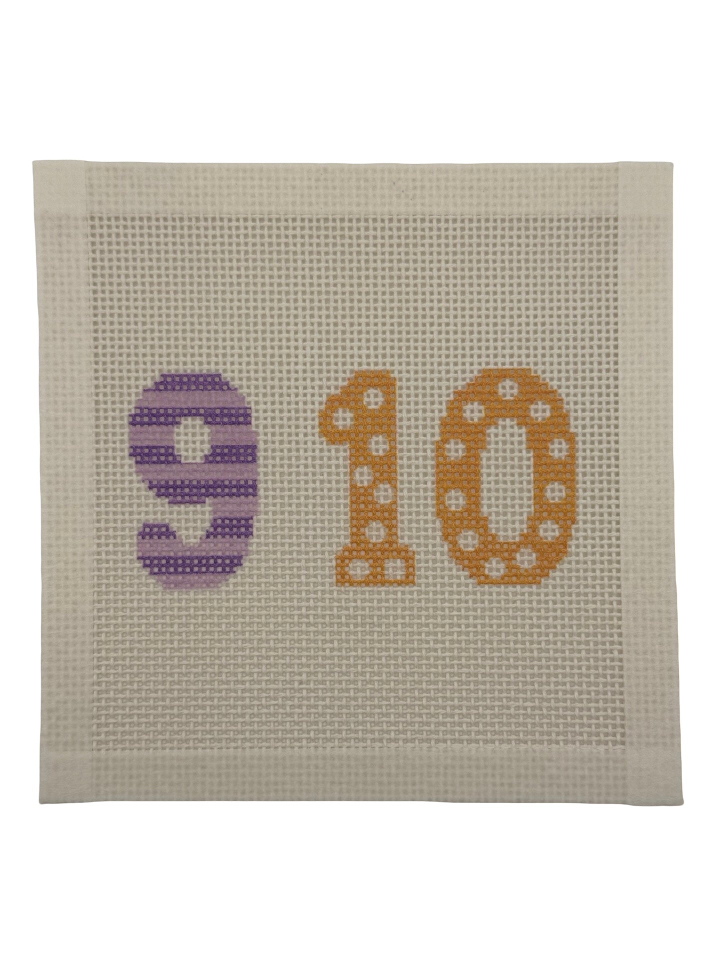 Birthday Cake Numbers - 13 mesh - 6 x 6 - 3 Needlepoint Canvases