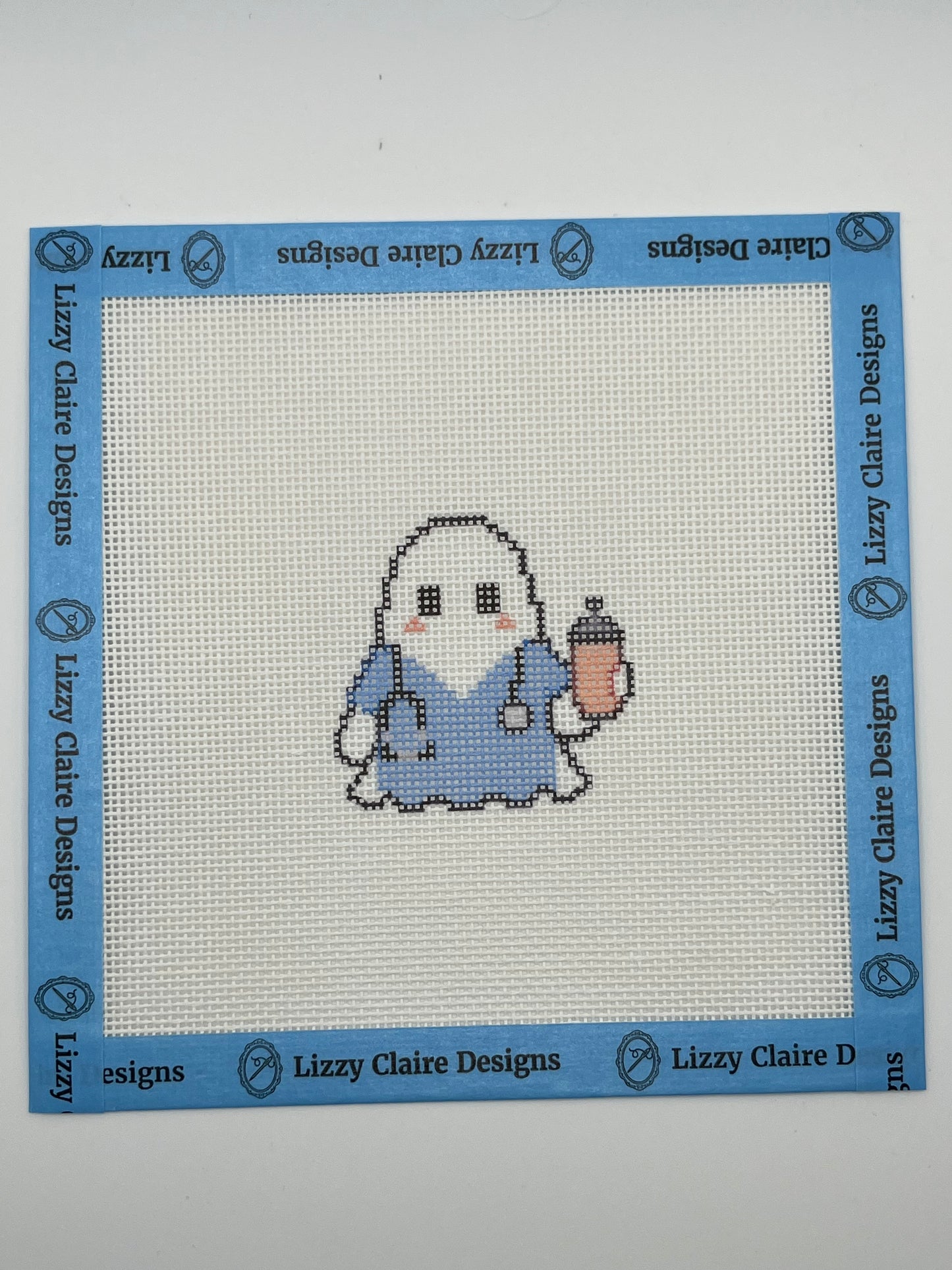 Boo Nurse Ghost - 18 mesh - 6 x 6 - Needlepoint Canvas