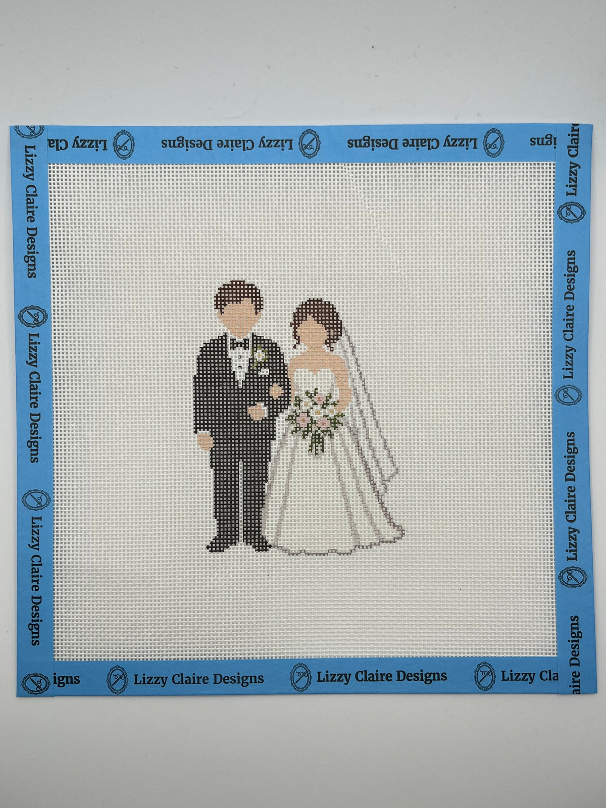 Bride and Groom - 18 mesh - 8 x 8 - Needlepoint Canvas