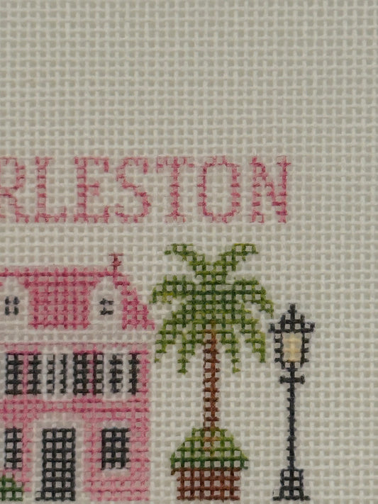 Charleston - Luggage Tag Sized - 18 Mesh - 6 x 6 - Needlepoint Canvas