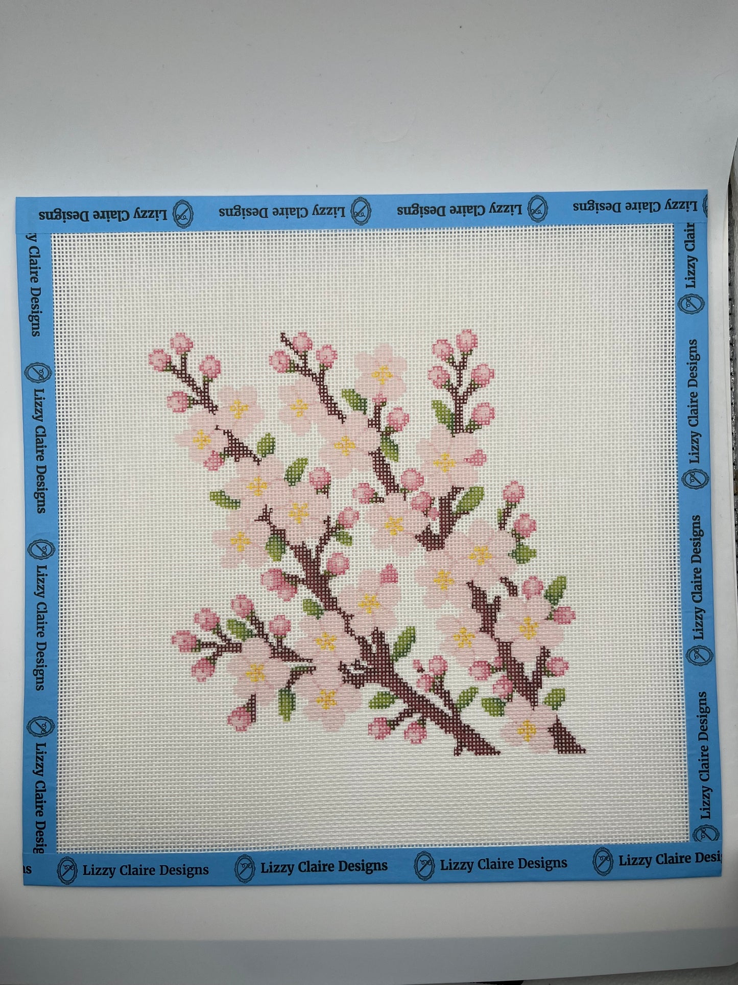Cherry Blossom Branches - 18 mesh - 10 x 10 - Needlepoint Canvas