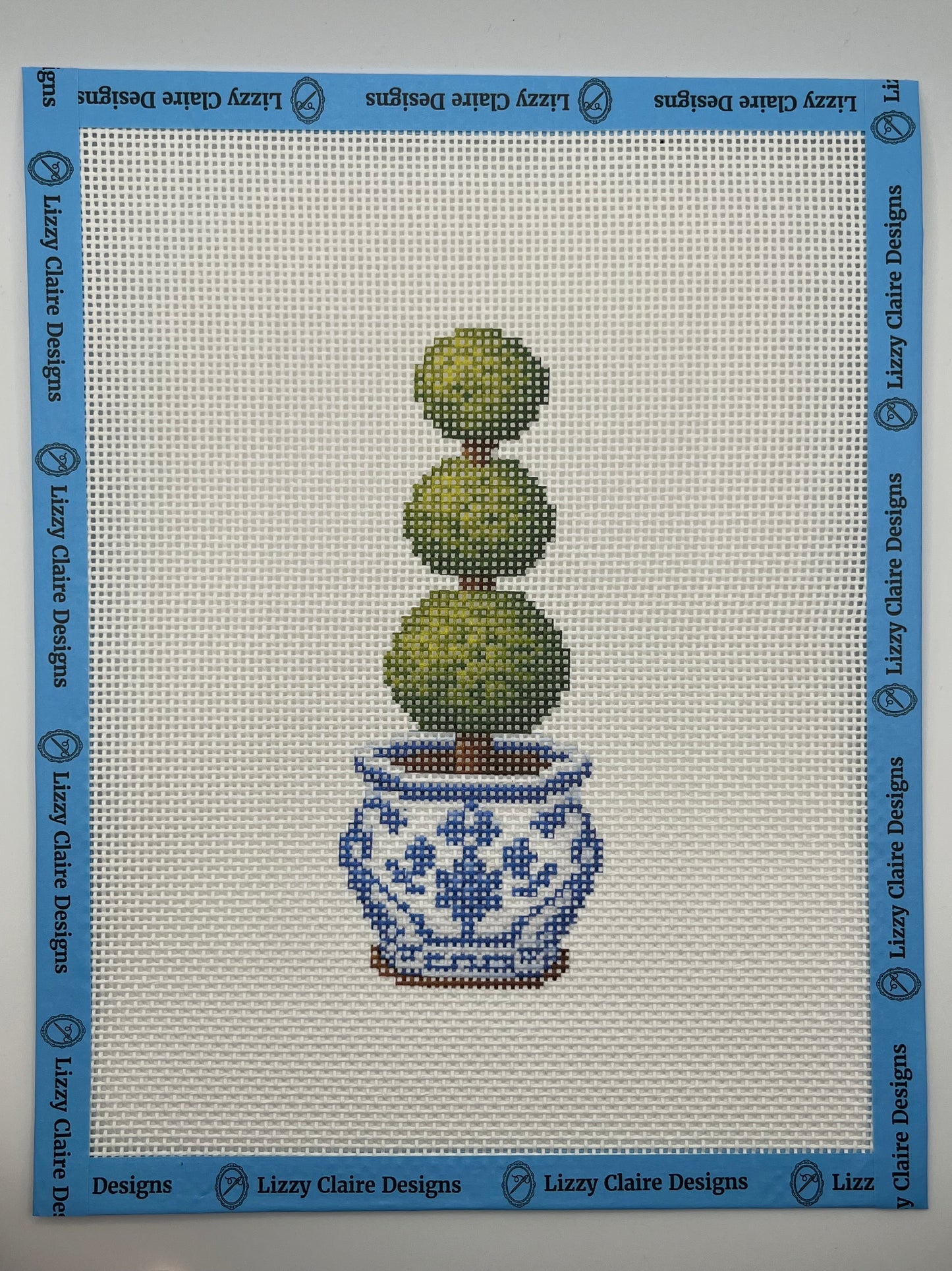 Chinoiserie Topiary - 13 Mesh - 8 x 10 - Needlepoint Canvas