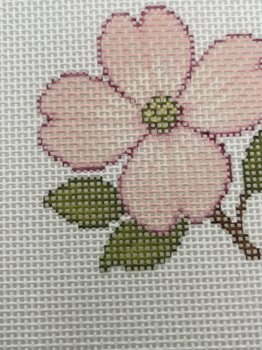 Dogwood Flower - 13 mesh - 7 x 7 - Needlepoint Canvas