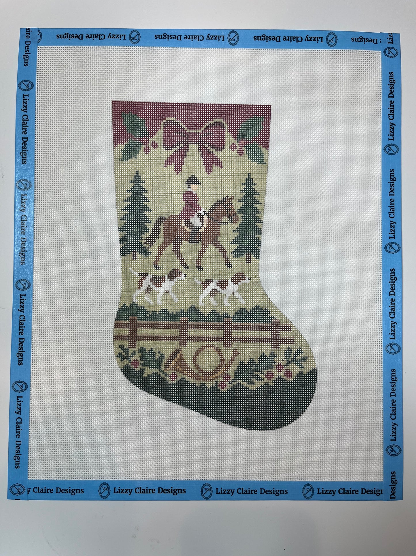 English Hunt Christmas Stocking - 18 mesh - 10 x 12 - Needlepoint Canvas