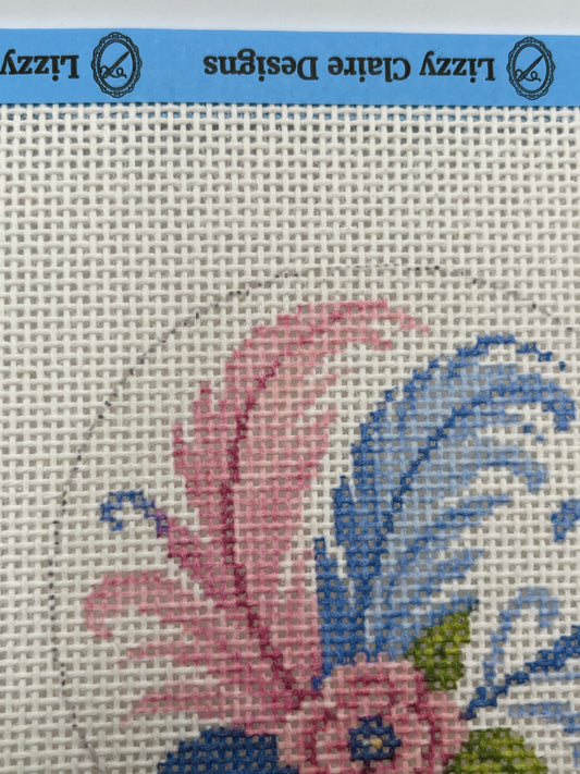 Fascinator - Feather Hat - 13 mesh - 4 inch Round - 7 x 7 - Needlepoint Canvas