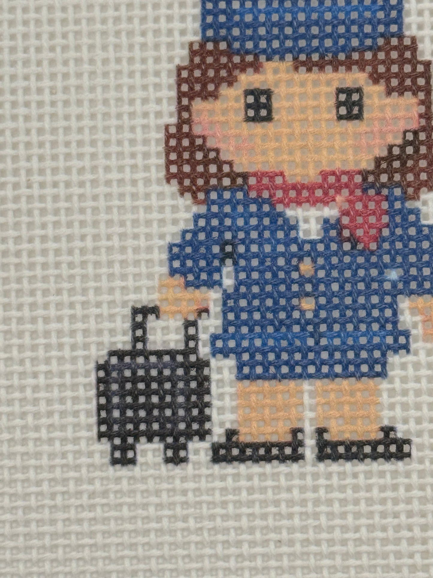 Flight Attendant Lizzy Claire - 13 mesh - 6 x 6 - Needlepoint Canvas