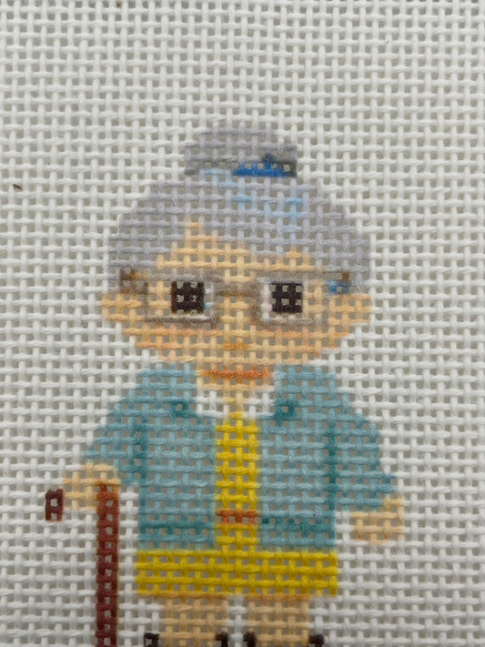 Grandma Lizzy Claire - 13 mesh - 6 x 6 - Needlepoint Canvas
