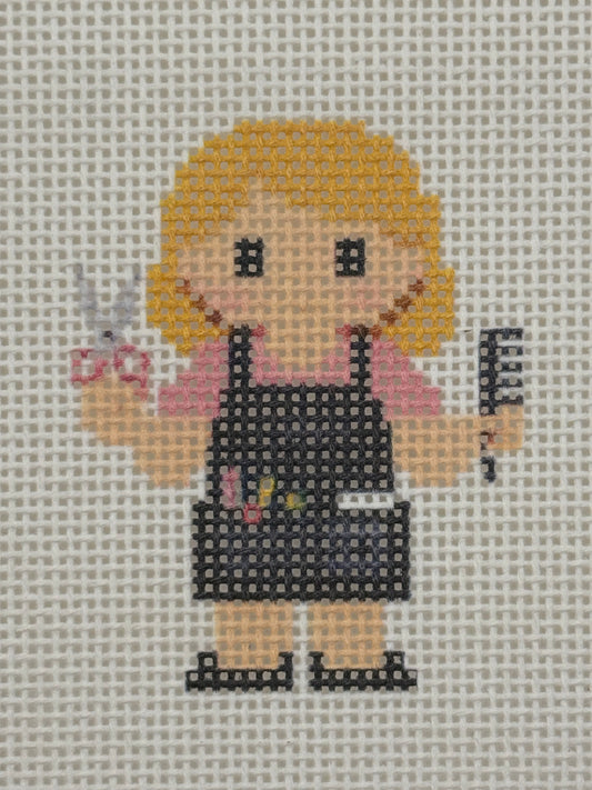 Hairdresser Lizzy Claire - 13 mesh - 6 x 6 - Needlepoint Canvas