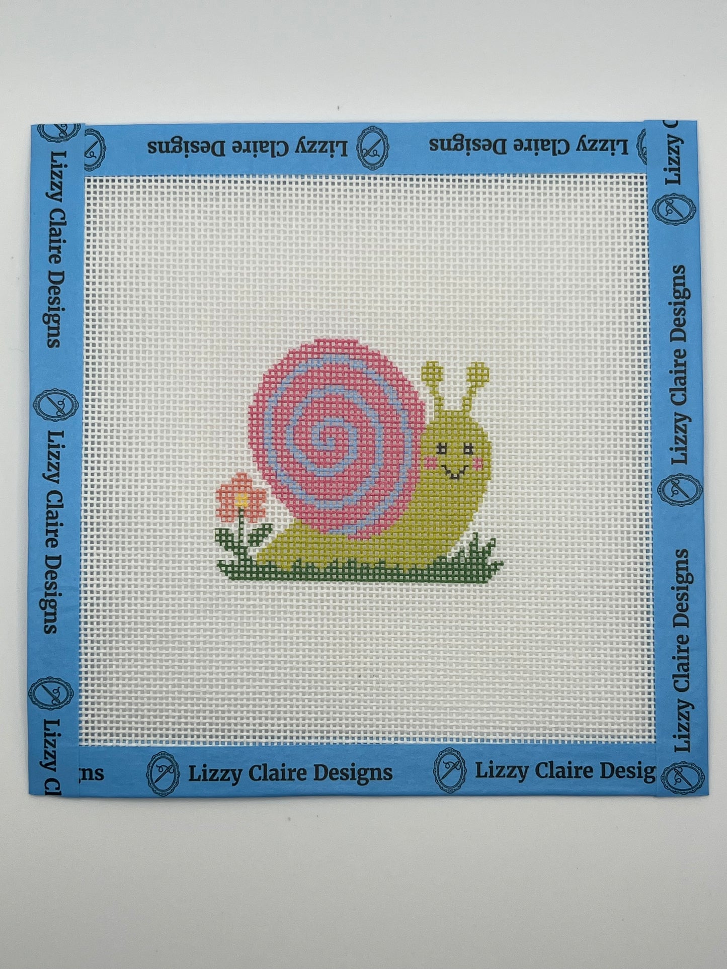 Happy Snail - 18 mesh - 6 x 6 - Needlepoint Canvas
