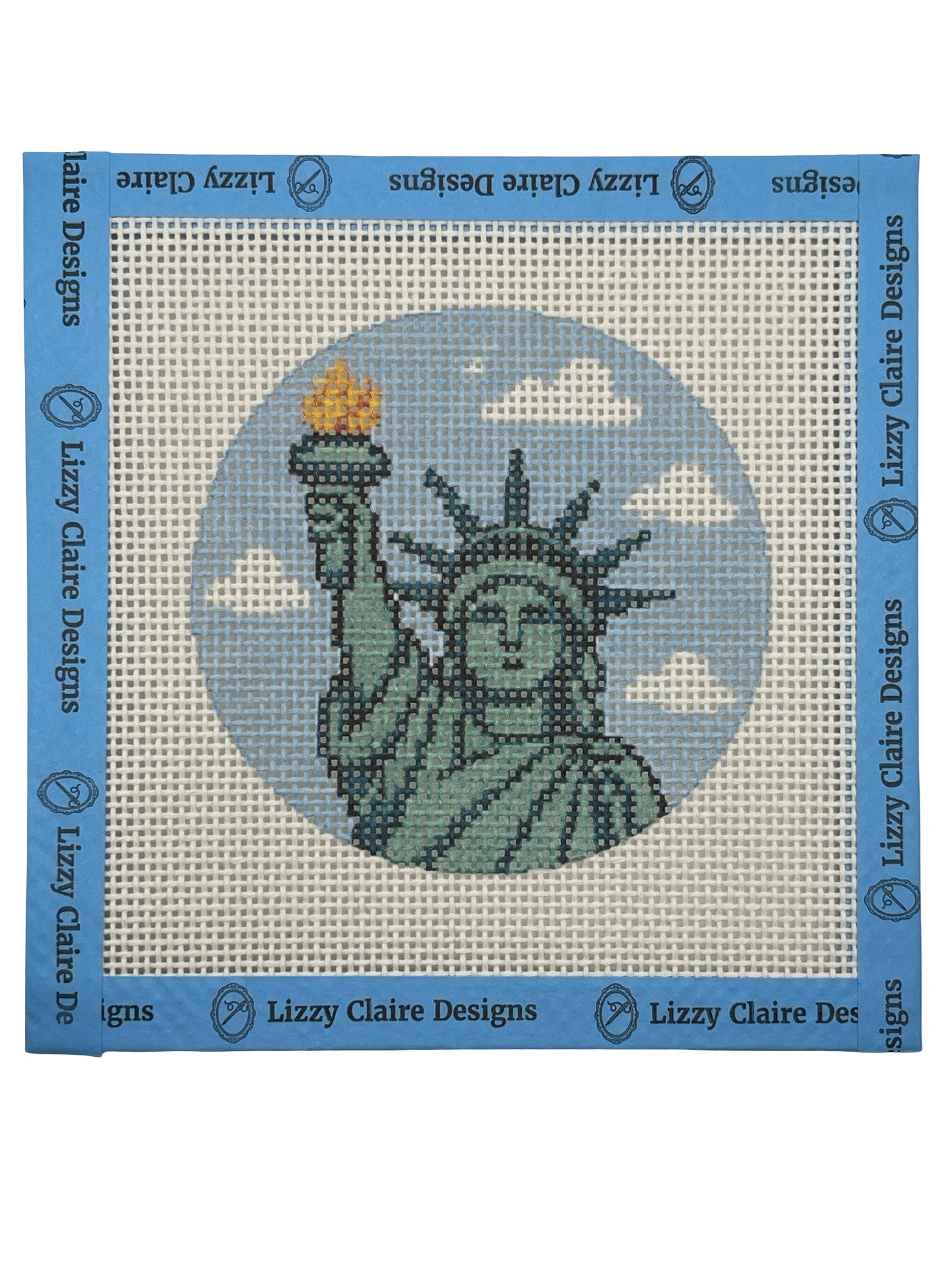 Statue of Liberty - 13 mesh - 4 inch Round - 6 x 6 - Needlepoint