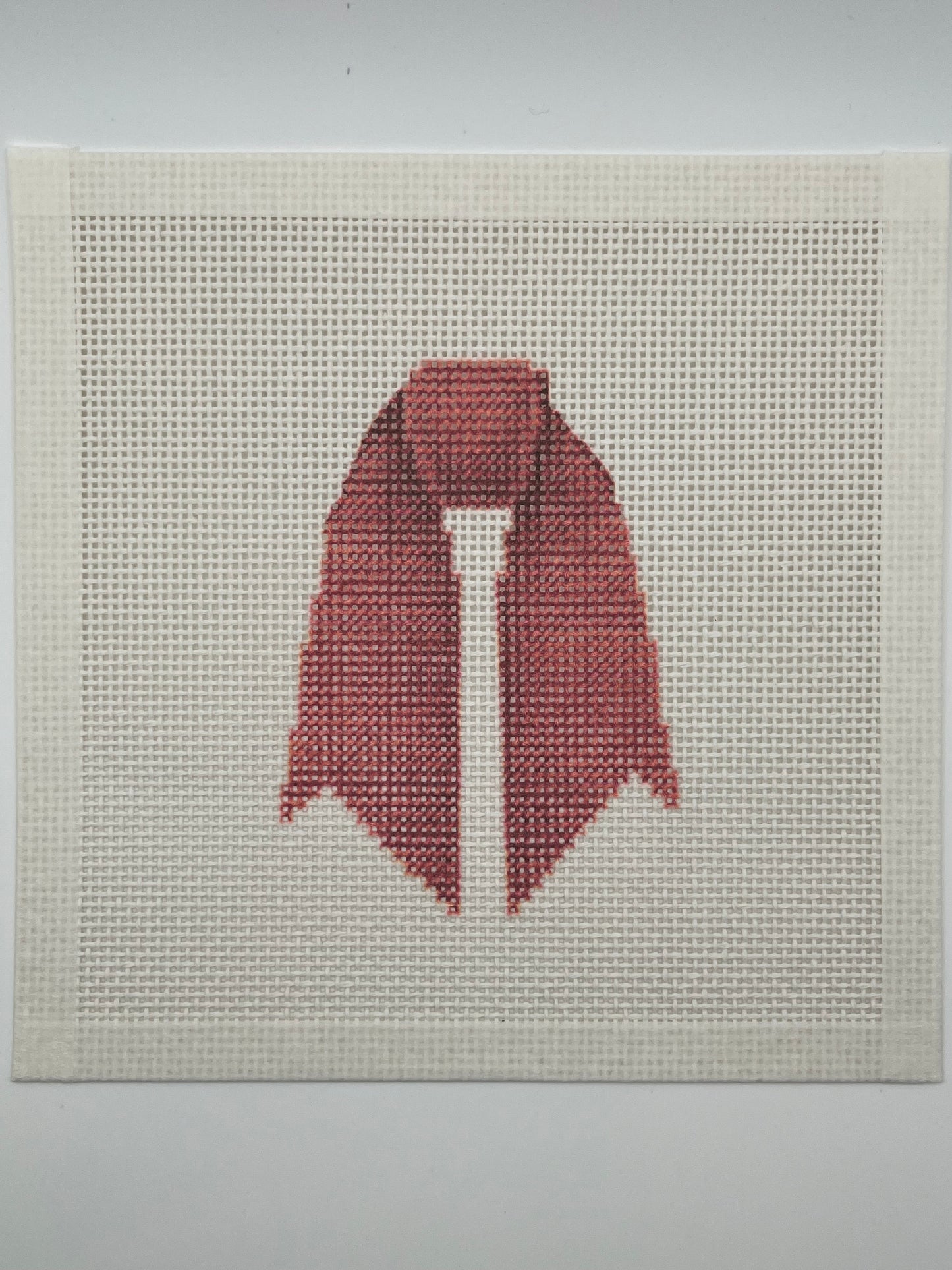 Red Wreath Sash - 13 mesh - 7 x 7 - Needlepoint Canvas