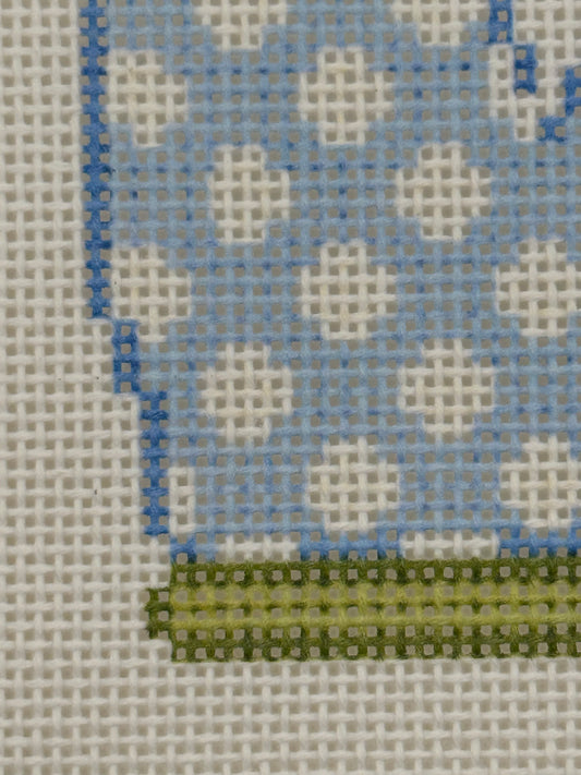 Blue Oven Mitt - 13 mesh - 6 x 6 - Needlepoint Canvas