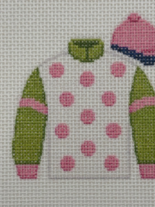 Jockey Silks Racing Jersey - 13 mesh - 6 x 6 - Needlepoint Canvas
