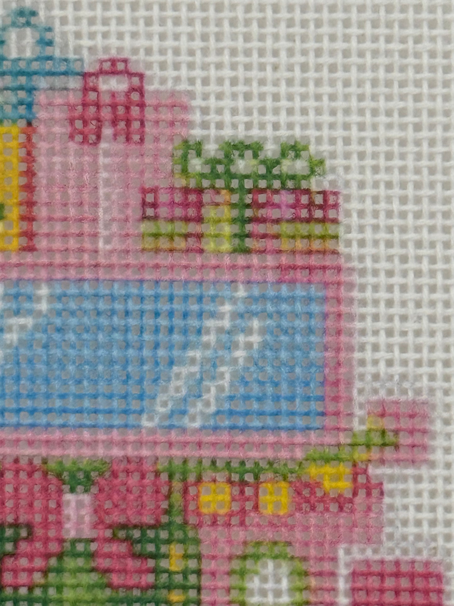 Lizzy Claire's Happy Neighborhood SUV - 18 mesh - 6 x 6 - Needlepoint Canvas