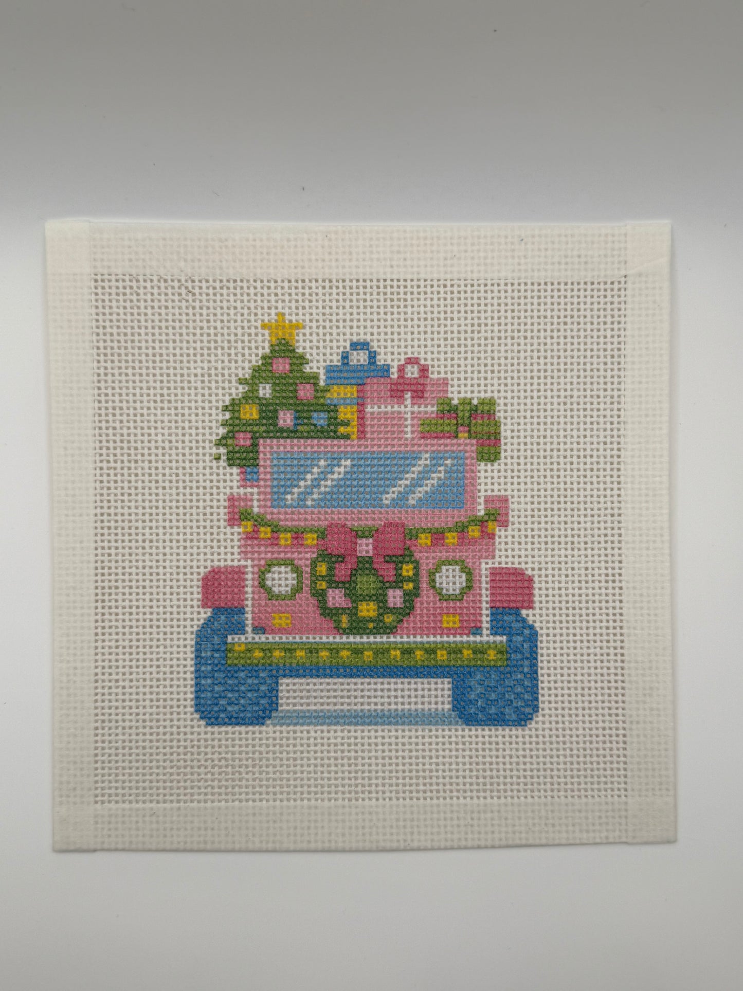 Lizzy Claire's Happy Neighborhood SUV - 13 mesh - 7 x 7 - Needlepoint Canvas