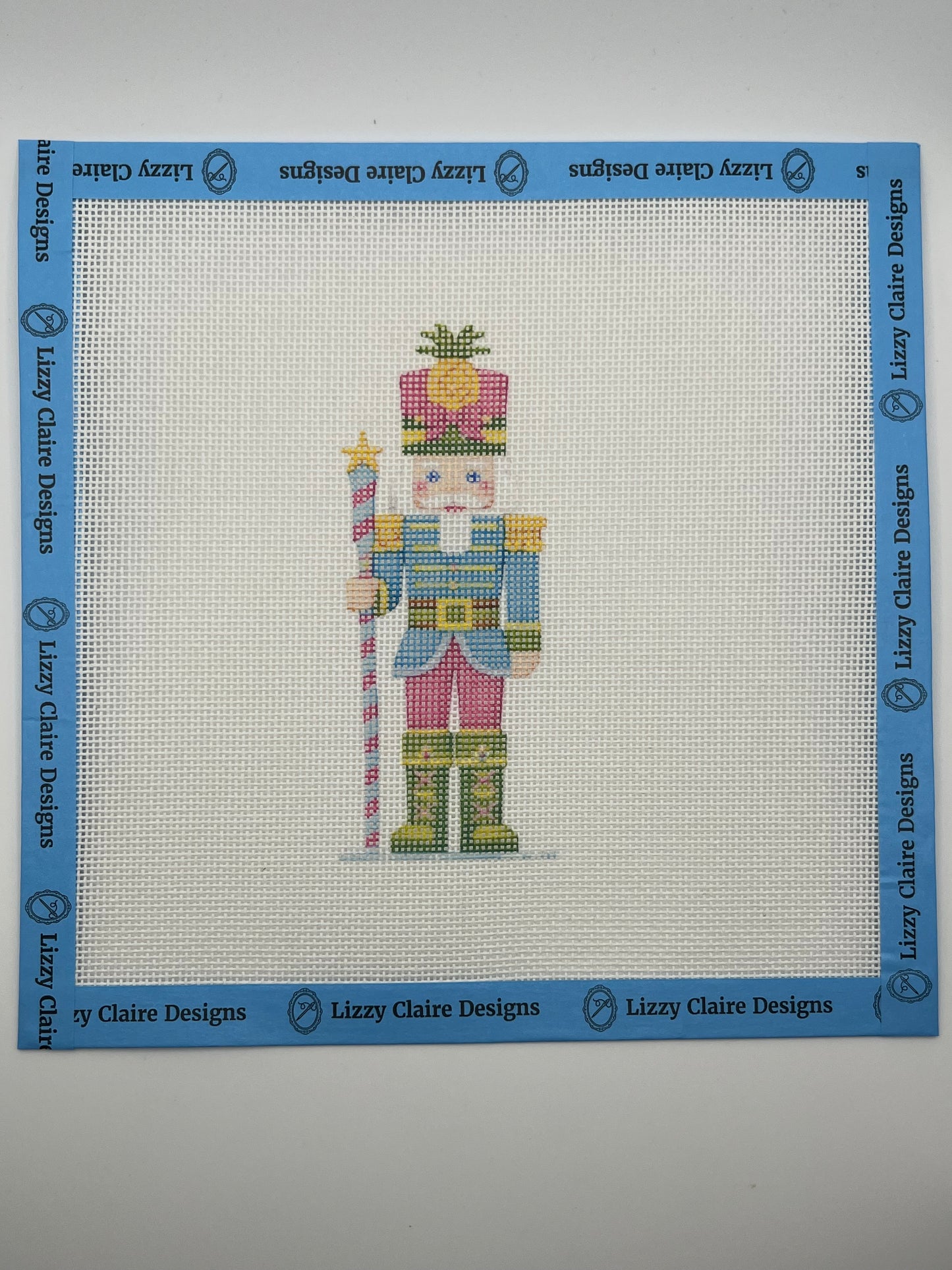 Lizzy Claire's Happy Neighborhood Nutcracker - 18 mesh - 8 x 8 - Needlepoint Canvas