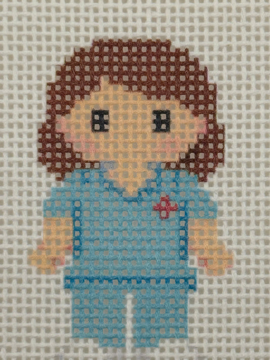 Nurse Lizzy Claire - 13 mesh - 6 x 6 - Needlepoint Canvas