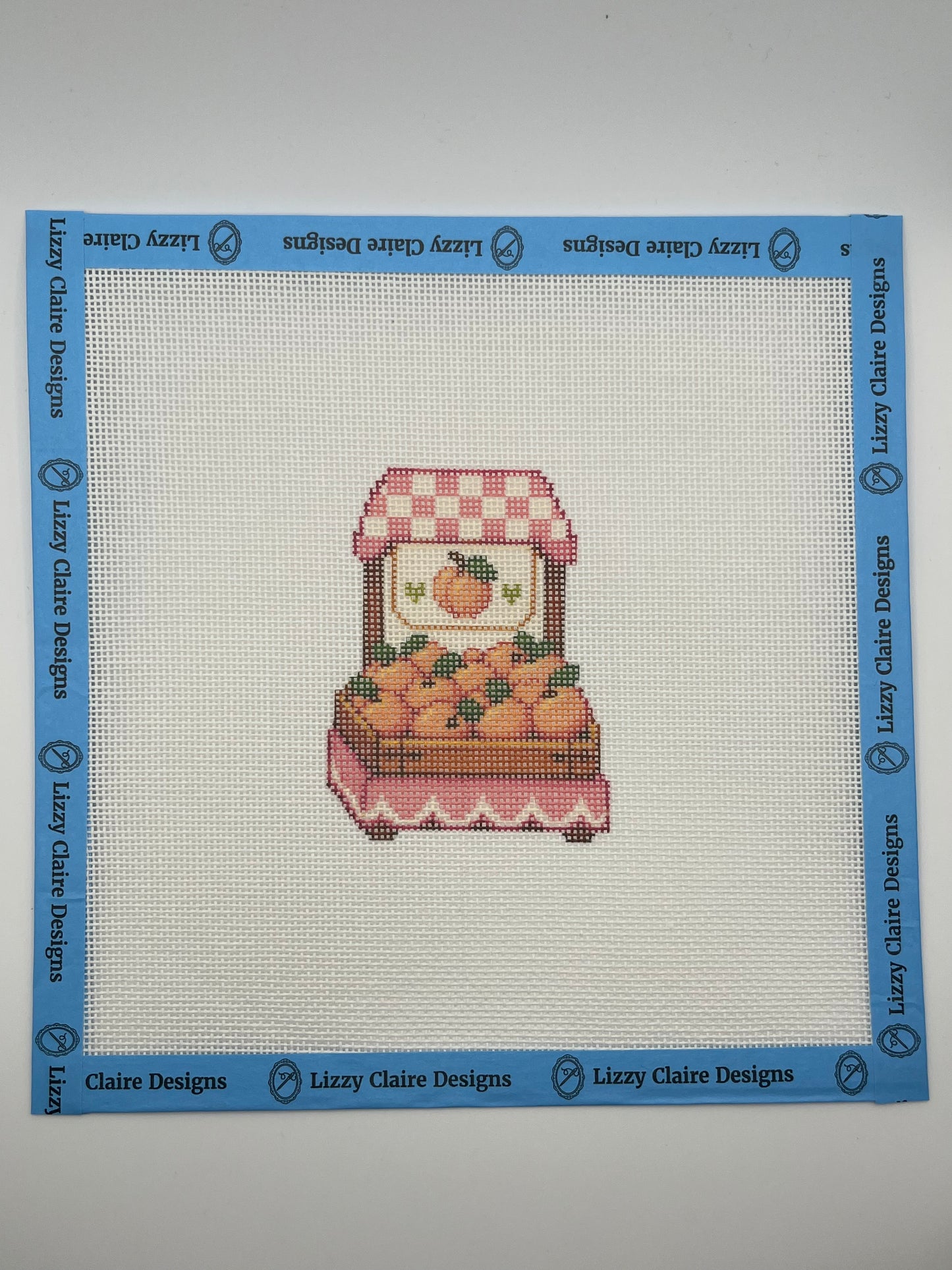 Peach Stand - Farmer's Market Collection - 18 mesh - 8 x 8 - Needlepoint Canvas