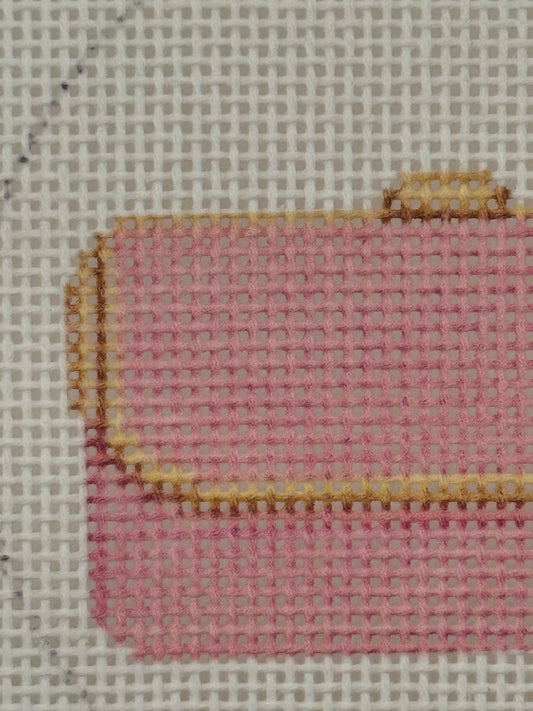 Pink Clutch Purse - 13 mesh - 4 inch Round - 6 x 6 - Needlepoint Canvas