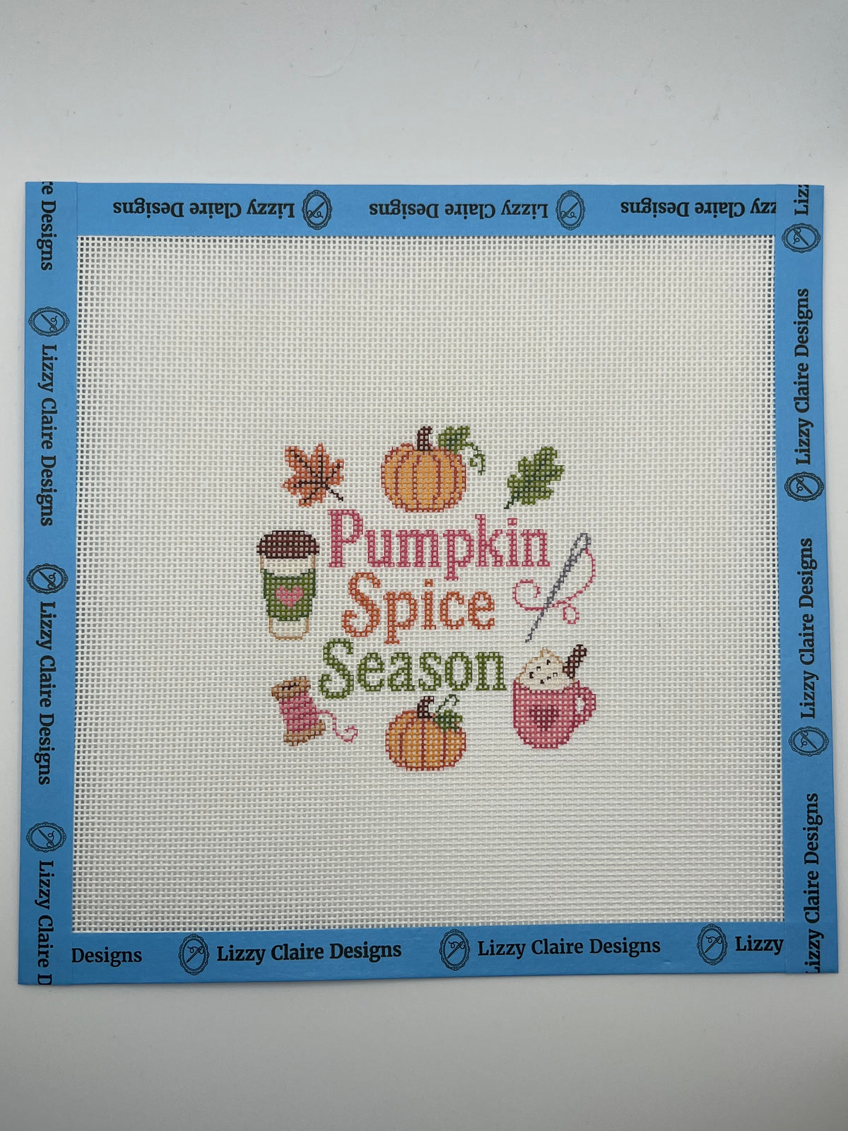 Pumpkin Spice Season - 18 mesh - 8 x 8 - Needlepoint Canvas