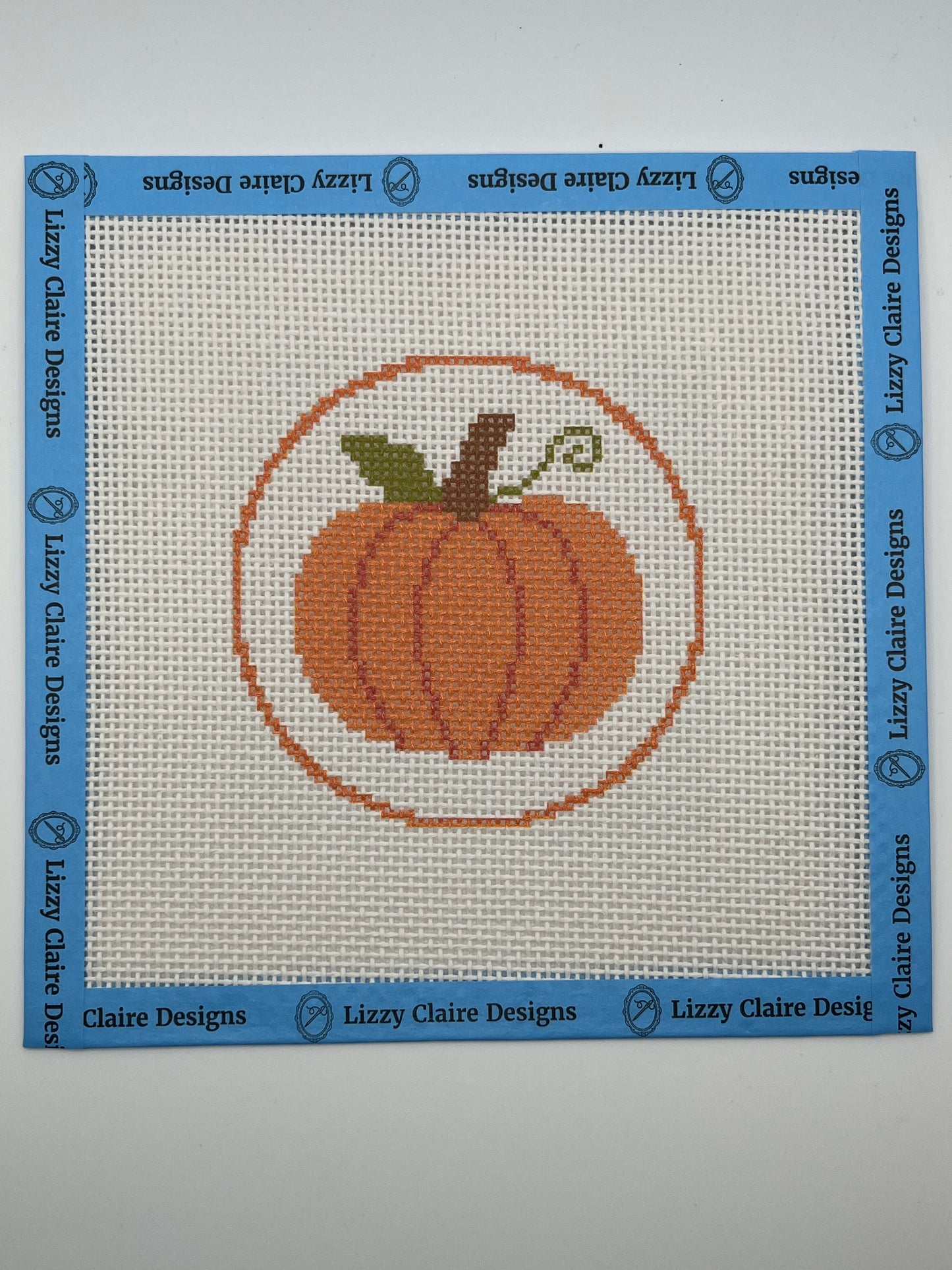 Pumpkin 4 inch Round - 13 mesh - 7 x 7 - Needlepoint Canvas