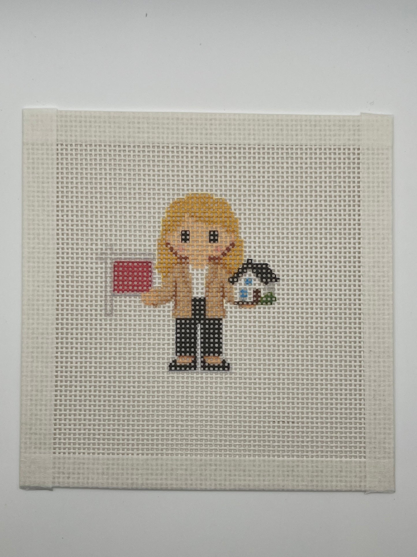 Realtor Lizzy Claire - 13 mesh - 6 x 6 - Needlepoint Canvas