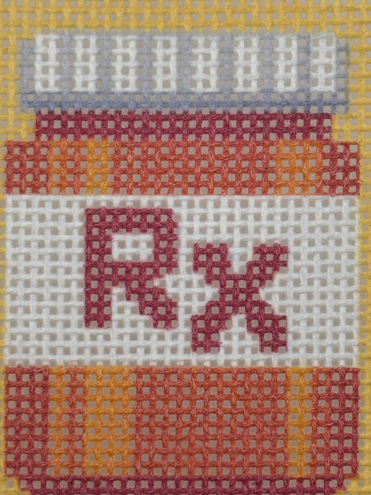 Prescription Bottle - 13 mesh - 7 x 7 - Needlepoint Canvas