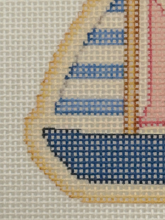 Sailboat - The Royal Icing Collection - 18 mesh - 6 x 6 - Needlepoint Canvas