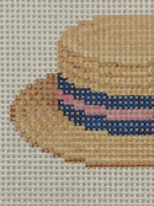 Straw Hat - 13 mesh - 6 x 6 - Needlepoint Canvas