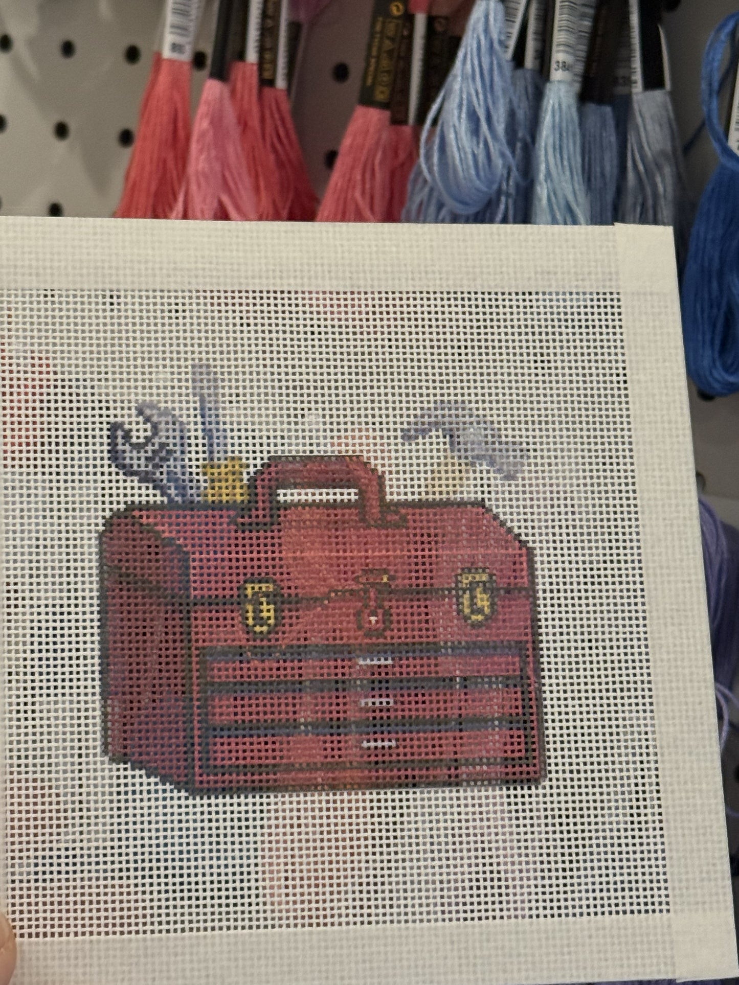 Toolbox - 18 mesh - 6 x 6 - Needlepoint Canvas