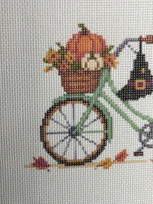 Witch Way to the Pumpkin Patch - 18 mesh - 10 x 8 - Needlepoint Canvas