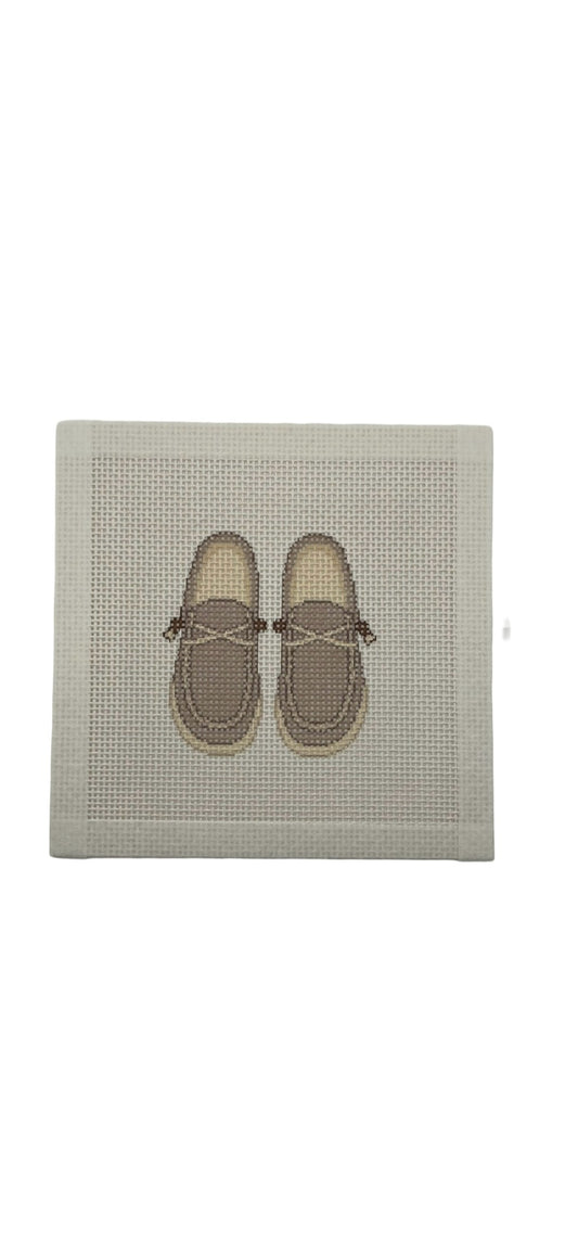 Dad Shoes - 13 mesh - 6 x 6 - Needlepoint Canvas
