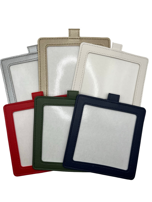4" Pu Leather Square Needlepoint Finishing Ornament