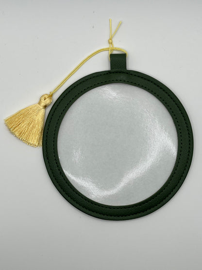4" Pu Leather Needlepoint Finishing Ornament