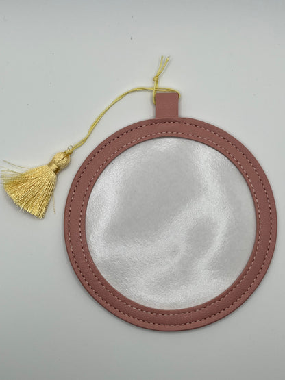 4" Pu Leather Needlepoint Finishing Ornament