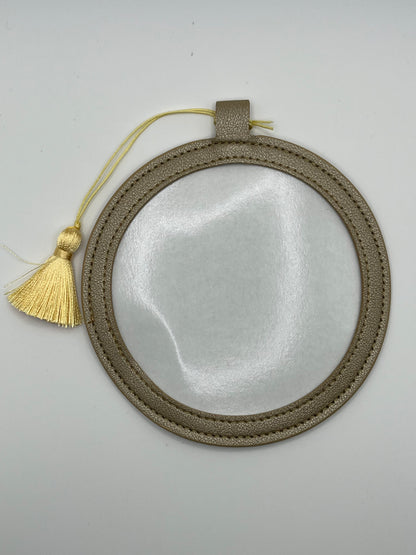 4" Pu Leather Needlepoint Finishing Ornament