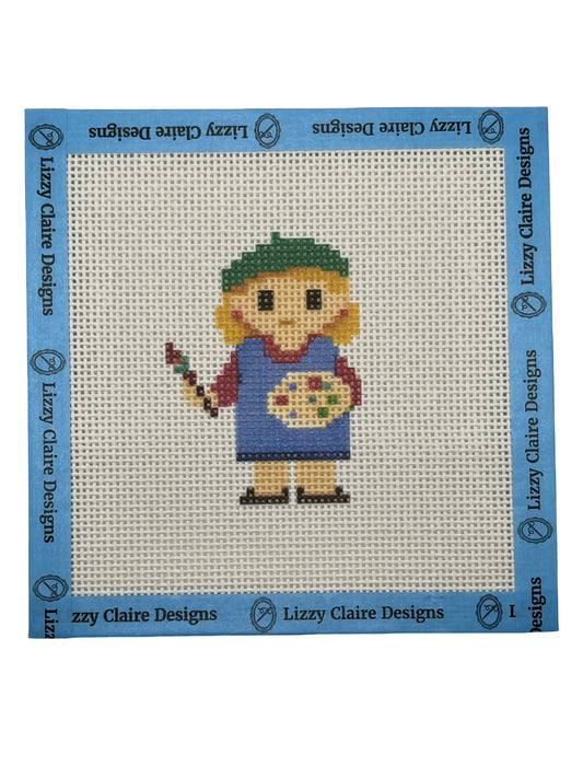 Artist Lizzy Claire - 13 mesh - 6 x 6 - Needlepoint Canvas