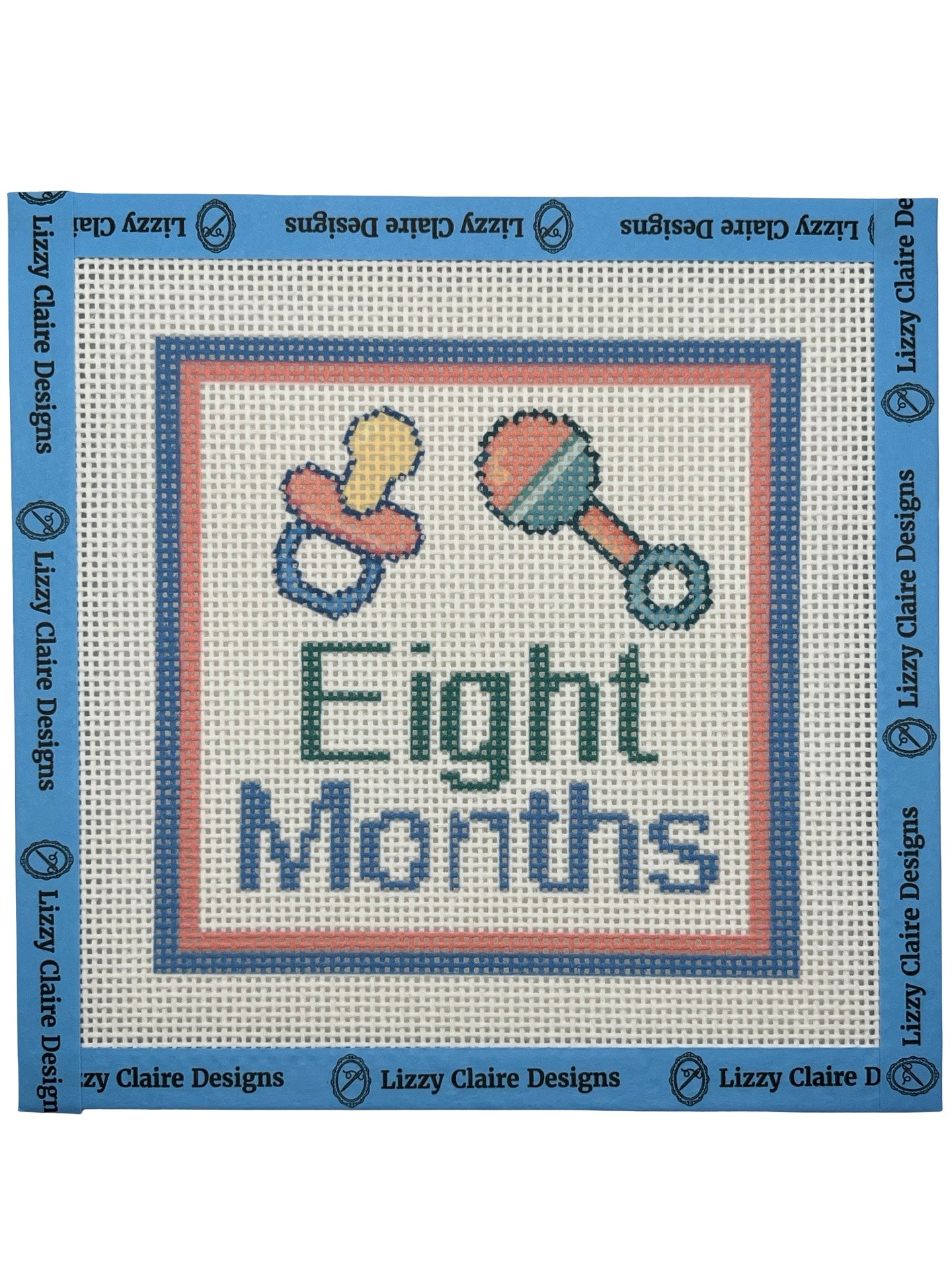 Baby Milestone 12-Months - 13 mesh - 7 x 7 - Needlepoint Canvases