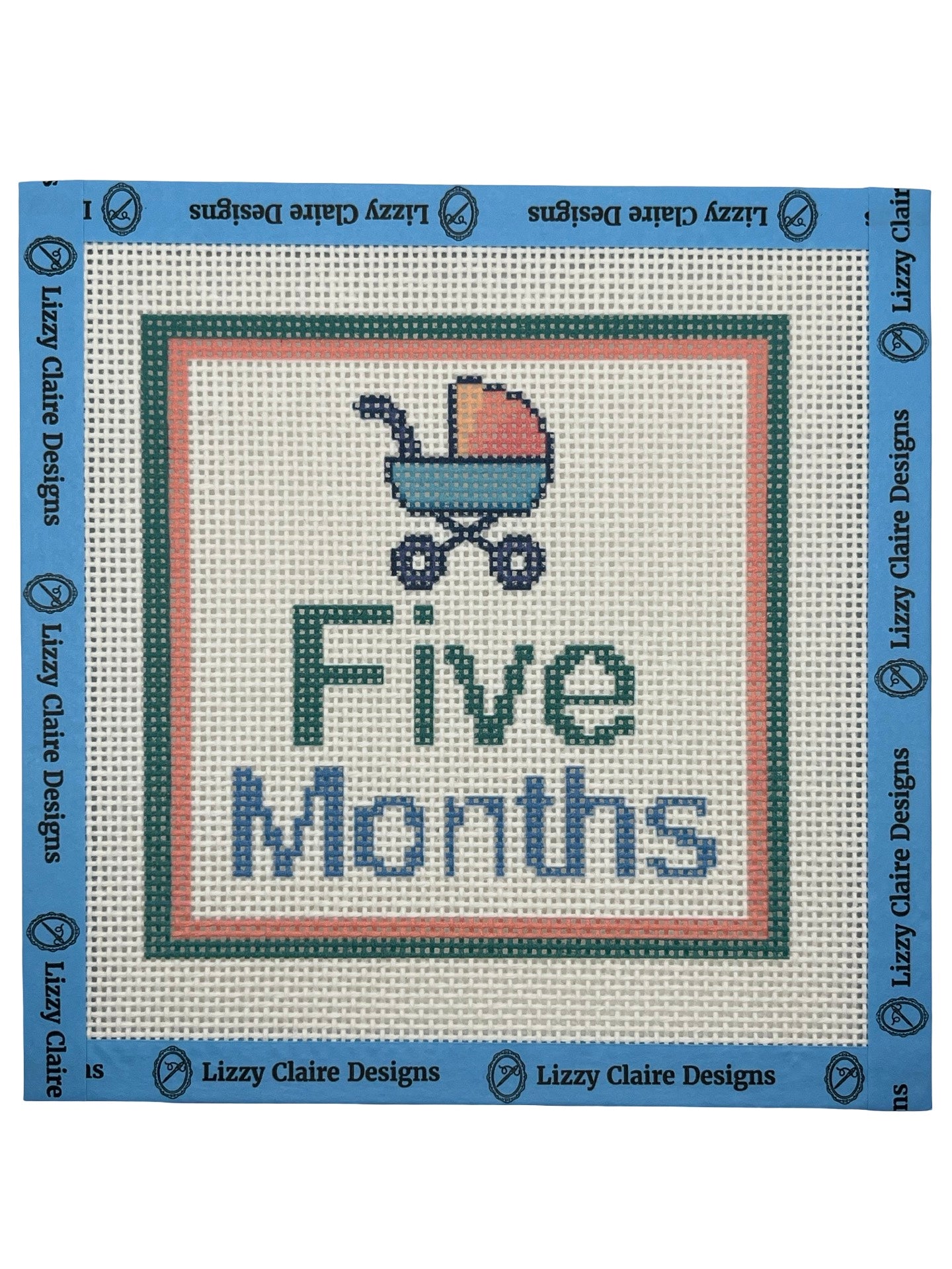 Baby Milestone 12-Months - 13 mesh - 7 x 7 - Needlepoint Canvases