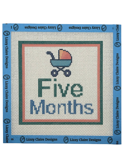 Baby Milestone 12-Months - 13 mesh - 7 x 7 - Needlepoint Canvases