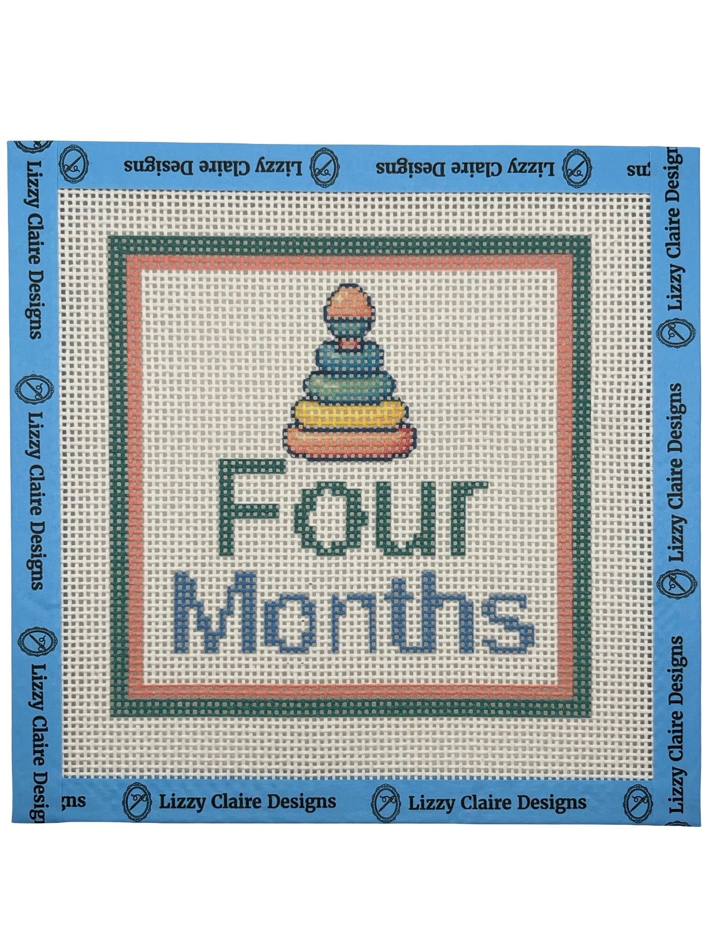 Baby Milestone 12-Months - 13 mesh - 7 x 7 - Needlepoint Canvases