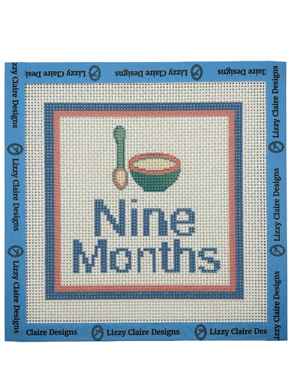 Baby Milestone 12-Months - 13 mesh - 7 x 7 - Needlepoint Canvases