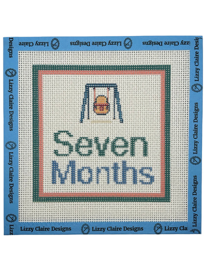 Baby Milestone 12-Months - 13 mesh - 7 x 7 - Needlepoint Canvases