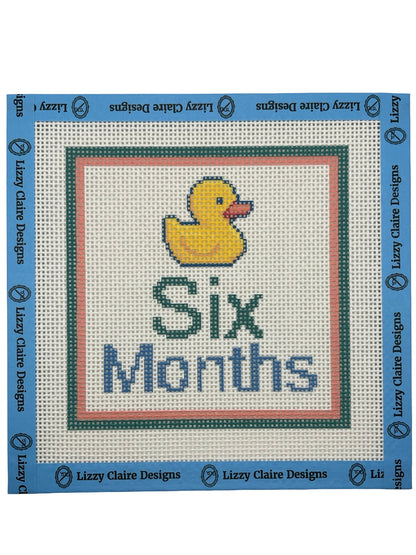 Baby Milestone 12-Months - 13 mesh - 7 x 7 - Needlepoint Canvases