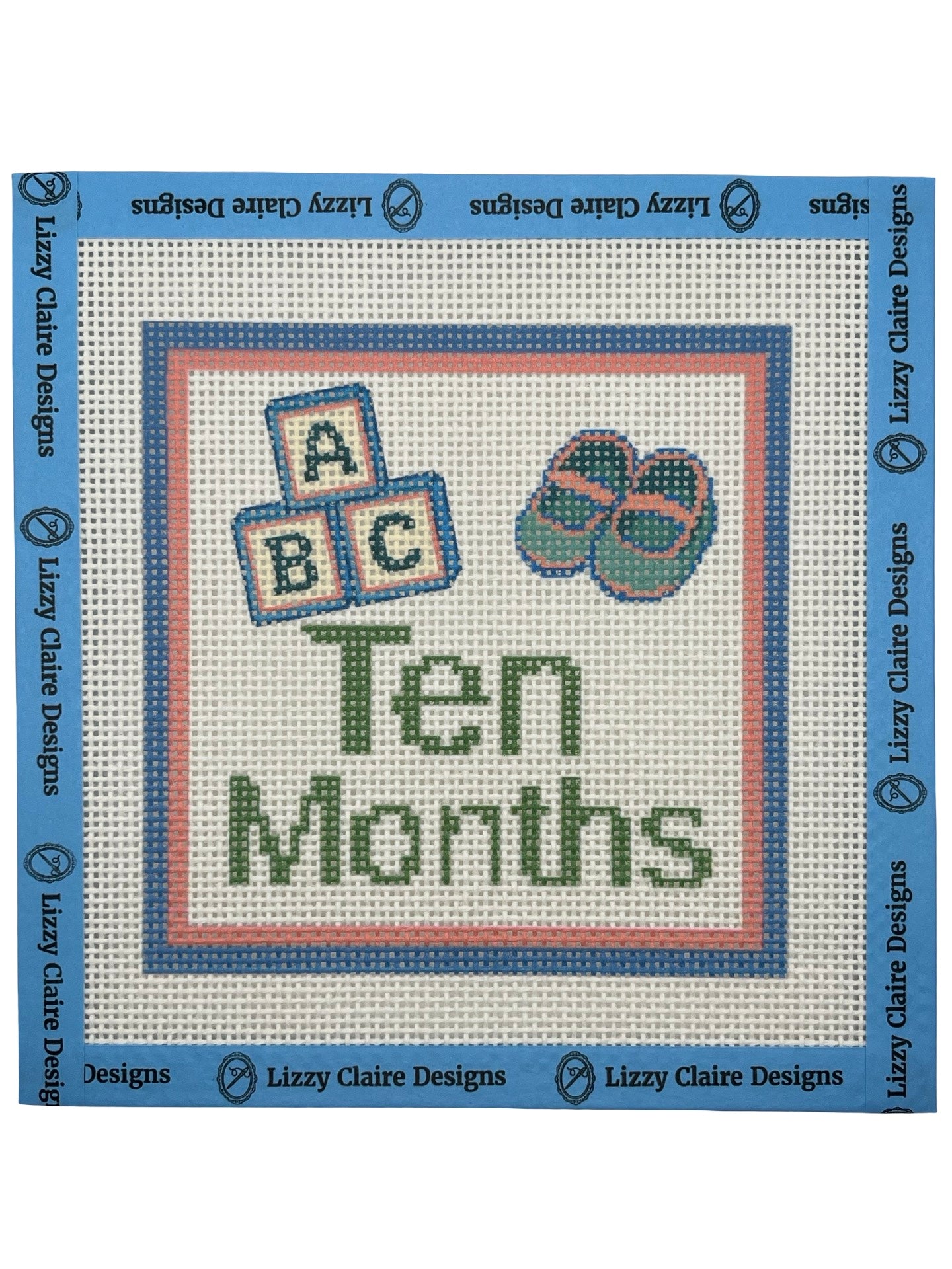Baby Milestone 12-Months - 13 mesh - 7 x 7 - Needlepoint Canvases
