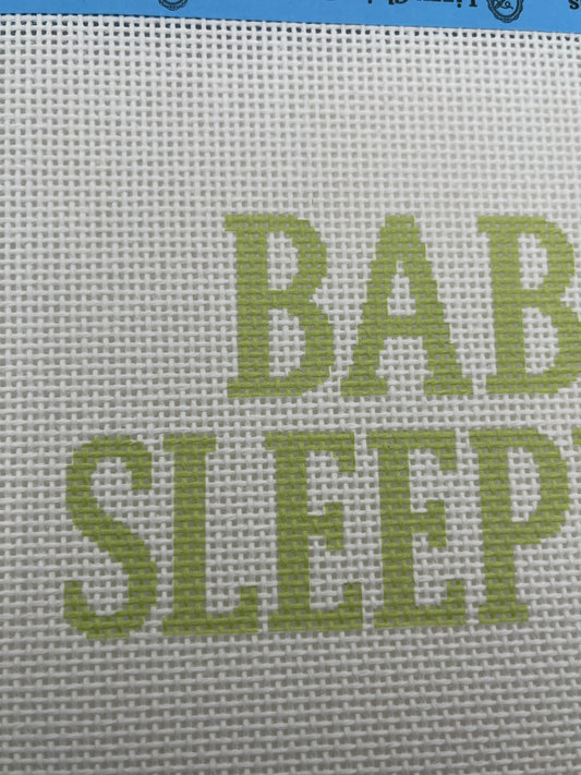 Baby Sleeping - 13 mesh - 9 x 7- Needlepoint Canvas
