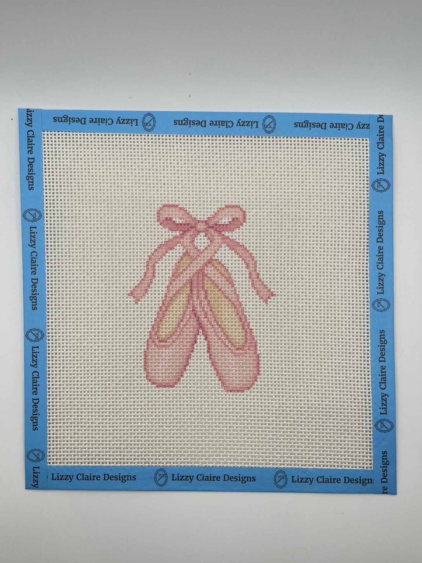 Pink Ballet Shoes - 13 mesh - 8 x 8 - Needlepoint Canvas